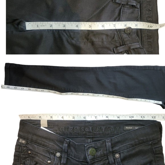 Aritzia Citizens of Humanity Rocket High Rise Jeans Black Diamond 25 - Picture 10 of 12